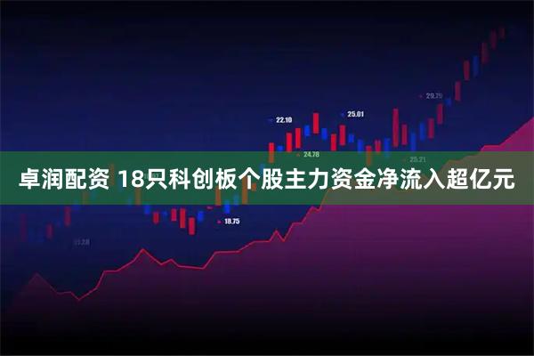 卓润配资 18只科创板个股主力资金净流入超亿元