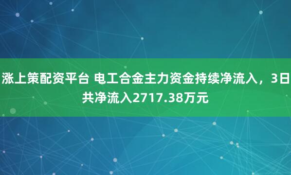 涨上策配资平台 电工合金主力资金持续净流入，3日共净流入2717.38万元
